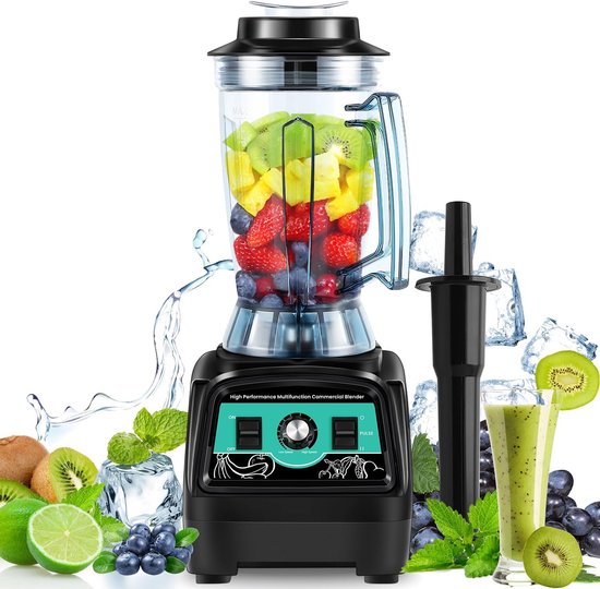 SnelShoppen - Blender Smoothie Maker 3.9L Grote Capaciteit Professionele Mixer 2800W Hoogwaardige Multifunctionele Blender voor IJs Crushen, Fruit, Gr