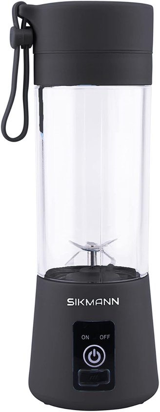 SnelShoppen - Blender To Go - Draagbare Blender - Smoothie Maker 380ML - Handige en Krachtige Blender voor Thuis, Camping en Sport - Zwart