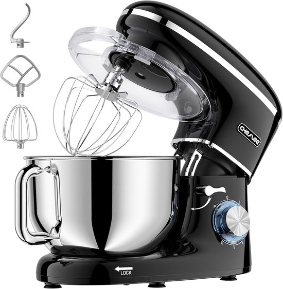 SnelShoppen - Cheflee Food Processor Zwart - Multifunctionele Keukenmachine met Snijd- en Mixfunctie - Perfect voor Smoothies, Soepen, en Salades - Va