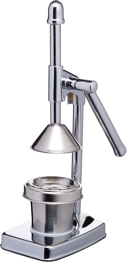 SnelShoppen - Citrus Juicer met Handmatige Hefboom - RVS - 19 x 39 cm - Voor Sinaasappel, Citroen, Limoen en Grapefruit - Perfect voor Cocktails, Smoo