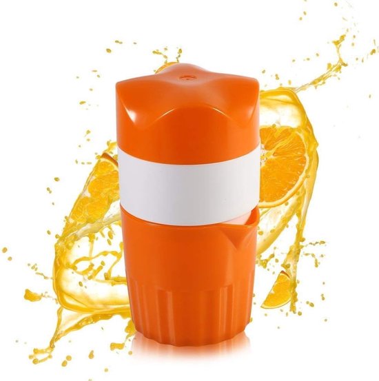 SnelShoppen - Citruspers Handpers Draagbaar voor Sinaasappel/Limoen/ citroen, Voedsel ABS Citrus Juicer, Efficiënte Citrusvruchten Perser (Kleur: Oran