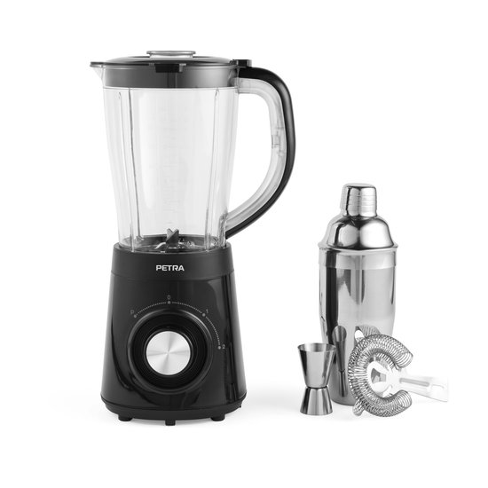 SnelShoppen - Cocktailmixer-Set 1,5L - Standmixer met Shaker, 500W, 2 Snelheden, Pulse-functie, RVS Klingen - Ideaal voor Feesten en Smoothies