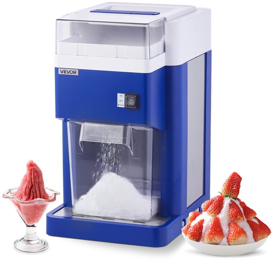 SnelShoppen - Commerciële ijsscheermachine - Sneeuwegelmachine 1,8 l - Fijn en luchtig - 300 W motor - Roestvrijstalen messen - Ideaal voor dessertwin