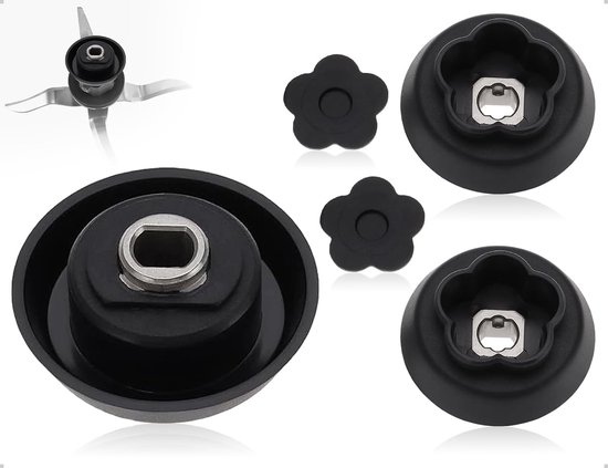 SnelShoppen - Coupling Guide Set van 2 RVS 5 Takken Reserveonderdelen voor Keukenrobot Geschikt voor Monsieur Cuisine Machine (Zwart)