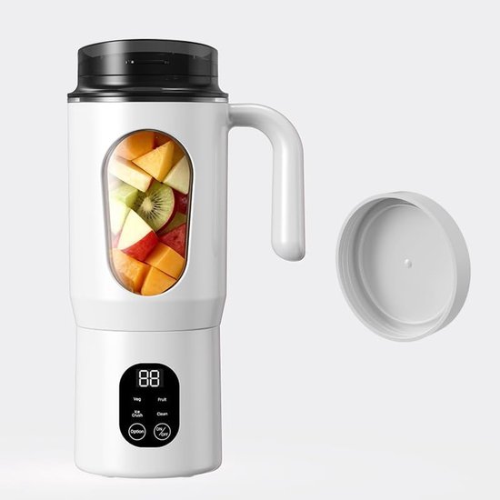 SnelShoppen - Draagbare Blender 550 ml - Kleine Smoothie Maker met Handvat - USB Oplaadbare Blender voor Kantoor, Camping, Sportschool & Reizen - Groe van Snelshoppen