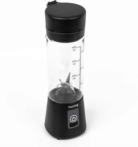 SnelShoppen - Draagbare Blender Smoothiemaker 180W met 6 RVS Messen, 470 ml USB-C & USB-A Oplaadbaar, Compact Met Handvat voor Smoothies, Proteïneshak