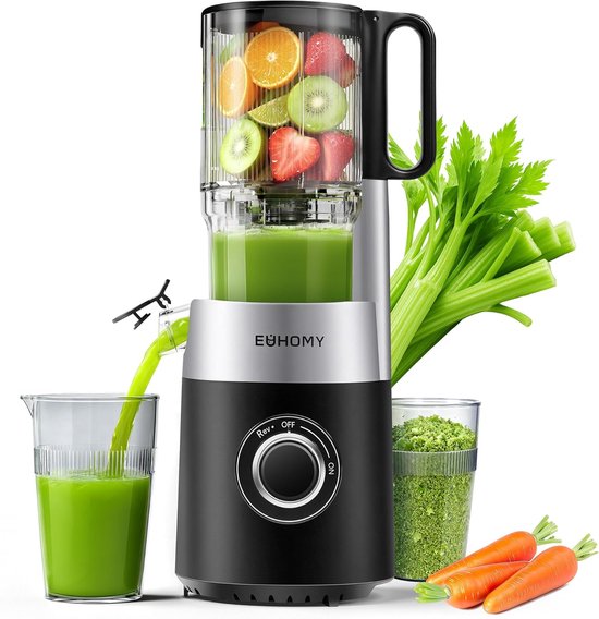 SnelShoppen - Elektrische Citrusjuicer 135 mm voor Fruit en Groenten - 220 W Motor - 1,5 L Capaciteit - Inclusief 2 Bekers - Makkelijk Schoon te Maken