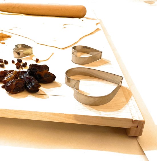 SnelShoppen - Extra Grote Houten Kneedplank Beukenhout 70 x 50 x 1,5 cm voor het Maken van Deeg voor Verse Pasta, Pizza, Gnocchi, Broodjes, Croissants