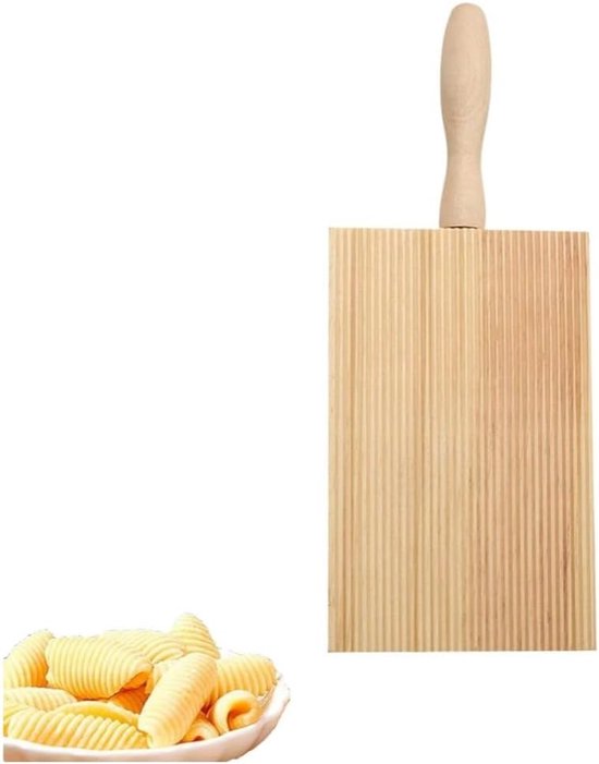 SnelShoppen - Gnocchi Plank van Hout, Pastaplank, Gnocchi Maker voor Eenvoudige Creatie van Authentieke Zelfgemaakte Pasta, Antislip, Keuken Accessoir