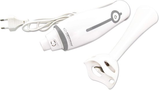 SnelShoppen - Hand blender Frappè 250W wit-grijs - Keuken mixer met 1 snelheidsstand, 1 meter kabel - Ideaal voor smoothies, sauzen en babyvoeding