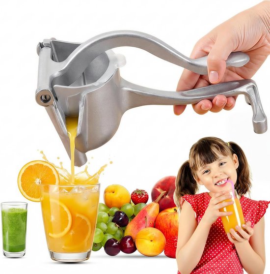 SnelShoppen - Handmatige Citrus Juicer - Professionele Fruit Pers voor Citroenen, Sinaasappels, Limoenen en Granaatappels - Robuuste Handjuicer, Makke