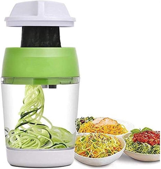 SnelShoppen - Handmatige Groente Spiralizer voor Zucchini Noodles, Groente Pasta, Compact en Lichtgewicht, Eco-vriendelijk ABS & Roestvrij Staal, Oran