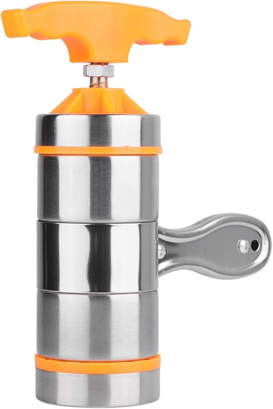 SnelShoppen - Handmatige Noodles Maker, RVS Pastamaker met 7 Mallen voor Thuis of Restaurant, Duurzame Pasta Machine voor Keuken en Feest