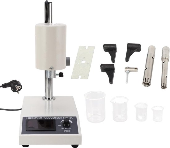 SnelShoppen - Hoogwaardige Homogenizer 8000-22000rpm Verstelbaar met Accessoires voor Blender 5-1000ML EU Stekker 220V FSH-2A
