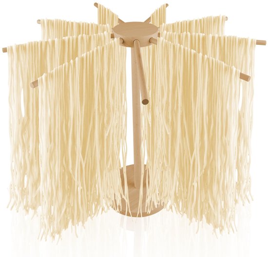 SnelShoppen - Houten Pastadroger Pastarek met 9 Afneembare Armen, Droogstandaard voor Thuisgebruik tot 4,5 kg, Ideaal voor Keuken en Pasta-liefhebbers