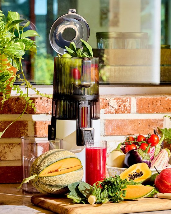 SnelShoppen - Hurom H70FT Nieuwe Slowjuicer | Elektrische Koudepers | Sapcentrifuge voor Groenten & Fruit | 1,8L Capaciteit | Automatische Sapfunctie