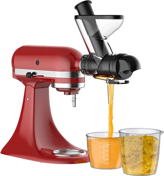 SnelShoppen - Juicer opzetstuk voor blender, sapcentrifuge, dubbele vulschacht, keukenaccessoire, geschikt voor KitchenAid, sap maken, fruitpers, duur