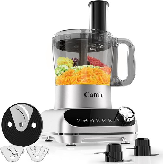 SnelShoppen - Keukenmachine 1500W Food Processor met 2.5L Kom, 6 Programma's voor Hakken, Snijden, Mixen - Inclusief Toebehoren voor Efficiënt Koken