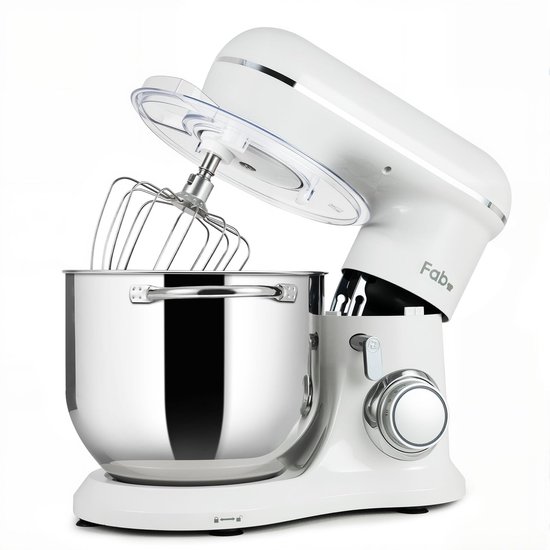 SnelShoppen - Keukenmachine 8 liter Kneedmachine 2000W met 10 Snelheden, Deegmachine met Roerhaak, Kneedhaak en Garde, Zwart voor Keuken en Bakplezier
