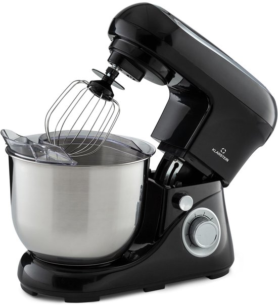 SnelShoppen - Keukenmachine Mixer 1300W - 6 Vermogensstanden - Pulsefunctie - Planetair Mengsysteem - RVS Kom 5L - 3-Delig Accessoires - Kneed- en Men