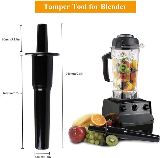 SnelShoppen - Kookmachine Accessoires Blender Tamper Muddler Plastic Roerstok 24 cm Vervangingsonderdeel Mengaccessoire Keuken