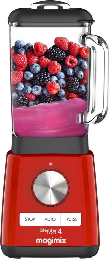 SnelShoppen - Krachtige Blender met Glazen Container 1,8L, 4 Snelheden, Automatische Reiniging, Ideaal voor Smoothies, Soepen, IJs en Desserts