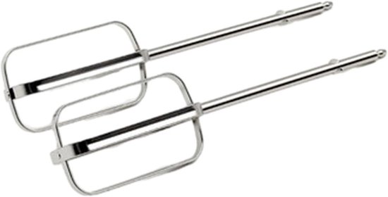 SnelShoppen - Langdurige handmixer kloppers set van 2, RVS vervangingsset voor handmixers, anti-roest, 4 stuks, 5/21.5/18 cm, keukenaccessoires