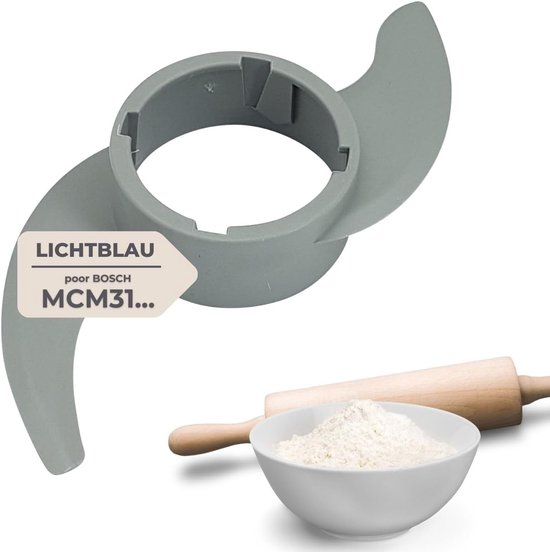SnelShoppen - Lichtblau Kneedhaak 2646 Grijs voor Keukenmachine, Vervangende Deeghaak Geschikt voor MCM3100W, MCM3110W en MCM3200, Kunststof Kneedhaak