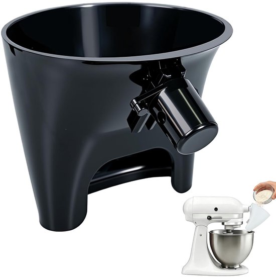 SnelShoppen - Meeltrechter voor Keukenmachines, Schenkopzetstuk voor Artisan 5QT & 7QT, Draaibare Kop, Zwart, Wit, Rood, Paars - Duurzaam en Perfect v