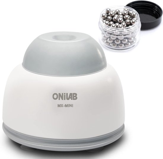 SnelShoppen - Mini Vortex Mixer met Touchfunctie, Laboratorium Mengmachine voor Nagellak, Wimperlijm en Acrylverf, Inclusief 120 RVS Mengballen, Compa
