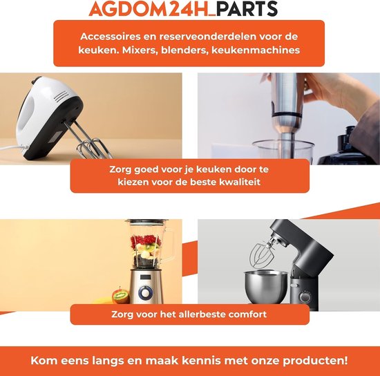SnelShoppen - Mixer Accessoire, Hakmolen voor Hand Blender, Plastic Schacht, Geschikt voor Multiquick 3 4162, Wit, Keuken, Koken, Mixen, Snijden