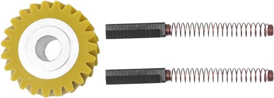 SnelShoppen - Mixer Worm Gear Vervanging Geel met 2 Koolborstels voor Keukenmixers - Geschikt voor 5KSM150, 5KSM45, 5KSM90, 5KSM125, 5KSM175, 5KSM185,