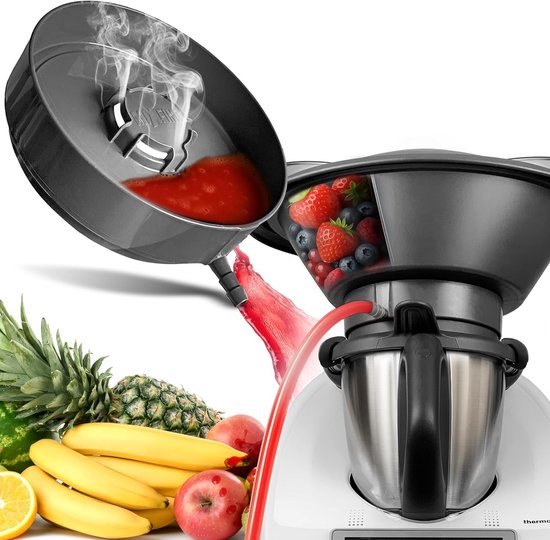 SnelShoppen - MixFino Stoomjuicer voor Thermomix TM6 TM5 TM31 & Vriend - Food-safe PP en Siliconen, tot 2 kg Fruit, Inclusief Recepten E-book