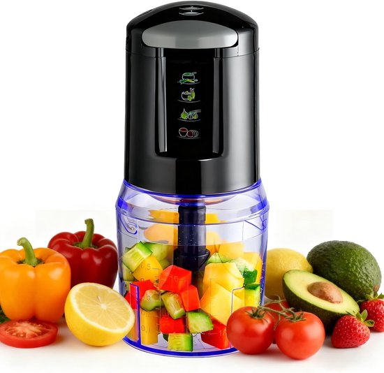 SnelShoppen - Multifunctionele Keukenmachine 300W - Elektrische Hakker, Uien Cutter en Mixer - 500ml Kom - Ideaal voor Vlees, Verse Kruiden en Pesto -