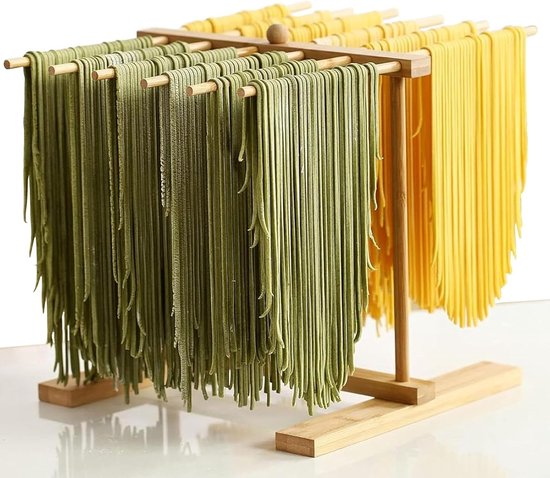 SnelShoppen - Noedeldroger met 12 Stangen, Ruimtebesparend Pasta Droogrek, Herbruikbare Pastabork voor Handgemaakte Pasta, Ideaal voor Keuken en Pasta
