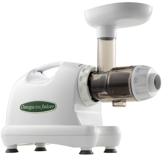 SnelShoppen - Omega 8224 Sapcentrifuge Wit - Compacte Juicer voor Groenten en Fruit - 36,8 x 16,5 x 39,4 cm - Ideaal voor Keuken en Gezonde Sappen