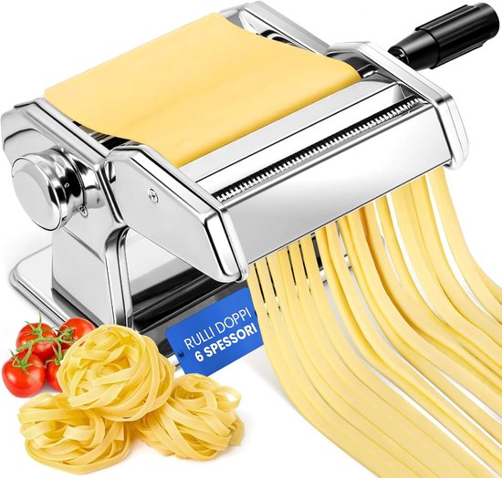 SnelShoppen - Pasta Machine voor Staal met Diverse Instellingen - 20x18x13,5 cm - Ideaal voor Keuken en Feestjes - Verschillende Kleuren Beschikbaar