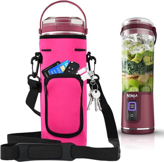 SnelShoppen - Portable Blender Opbergtas met Schouderriem voor Draagbare Mixer, Perfecte Pasvorm, 530ml, Hoogwaardige Materialen, Roze, Ideaal voor Re