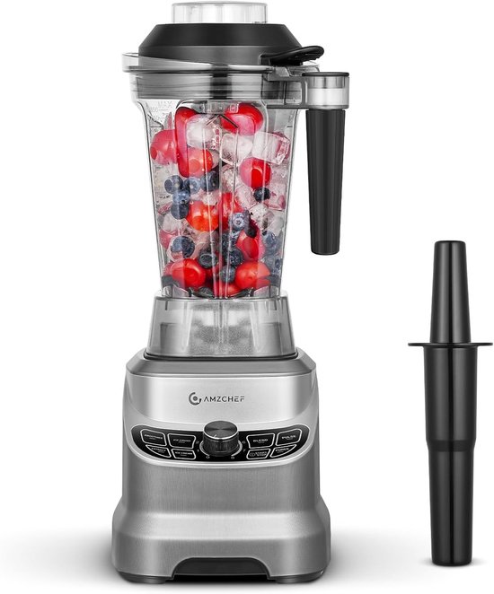 SnelShoppen - Professionele blender met 8 snelheden, 1800W krachtige mixer voor shakes, smoothies, ijscrushen en bevroren vruchten, 1,85L voor keuken