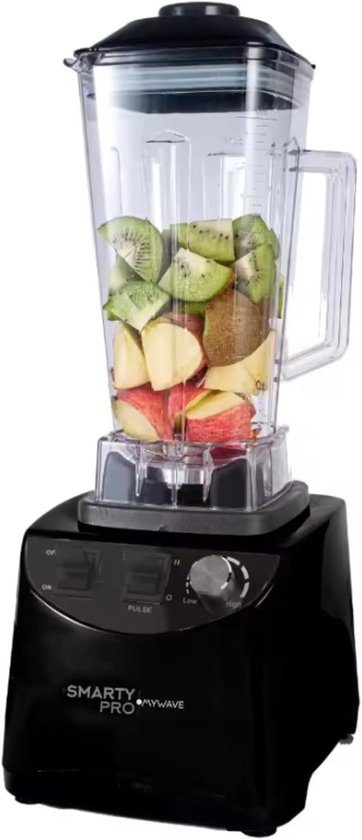 SnelShoppen - Professionele blender voor vloeistoffen en vaste stoffen - 1500 W - 2 liter - 10 snelheden - Roestvrijstalen messen - Vaatwasmachinebest