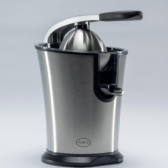 SnelShoppen - RGV sapcentrifuge elektrisch 120 W - Citruspers van roestvrij staal - Perfect voor versgeperste sap in keuken, feest, camping en tuin - van Snelshoppen