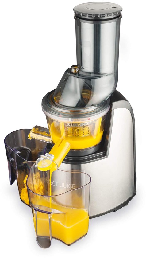 SnelShoppen - Sapcentrifuge Macom 859 - Grijs/Zwart - Krachtige en Stille Sapcentrifuge voor Versgeperste Sappen - Perfect voor Keuken en Gezonde Leve