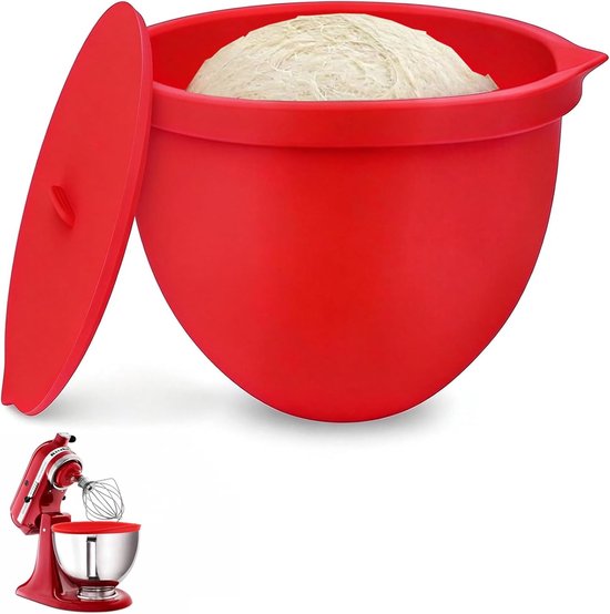 SnelShoppen - Silicone Inserts voor 5 L Blender - Silicium Kominzet met Deksel en Gietopening - Vaatwasmachinebestendige Mixeraccessoires voor Keuken