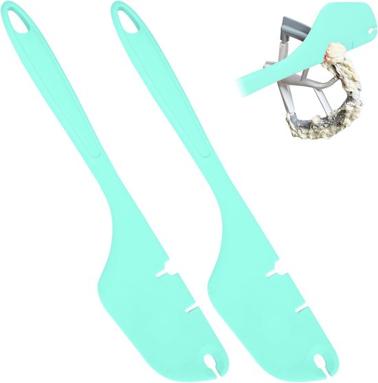 SnelShoppen - Silicone Spatula Set voor Mixer en Hand Mixer - Keuken Accessoires - Geschikt voor Kitchen Aid, Flat Mixer, Hand Mixer, en Kneedhaken -