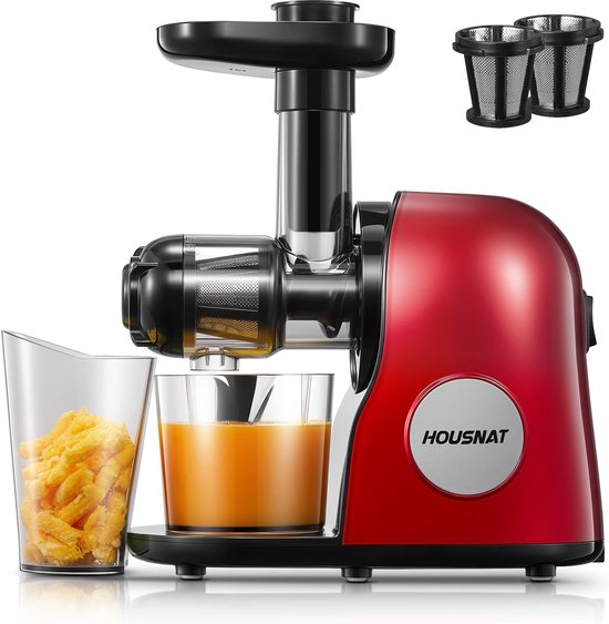 SnelShoppen - Slow Juicer Machine - Professionele Koude Pers Juicer Extractor voor Fruit en Groenten - Hoog Juice Yield, Stil Motor, Eenvoudig Schoonm