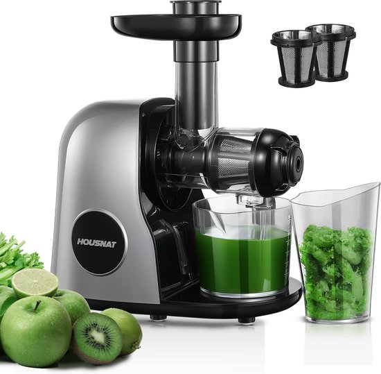 SnelShoppen - Slow Juicer Machines voor Fruit en Groenten, Professionele Koude Pers Juicer met Stille Motor, Omkeerfunctie en Makkelijk Schoon te Make