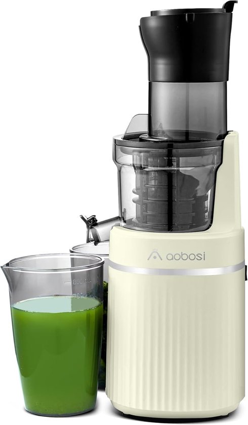 SnelShoppen - Slow Juicer voor Hele Fruit en Groenten BPA Vrij Elektrische Juicer met 80 mm Opening, Stille Motor, Testwinnaar met Terugloopfunctie in