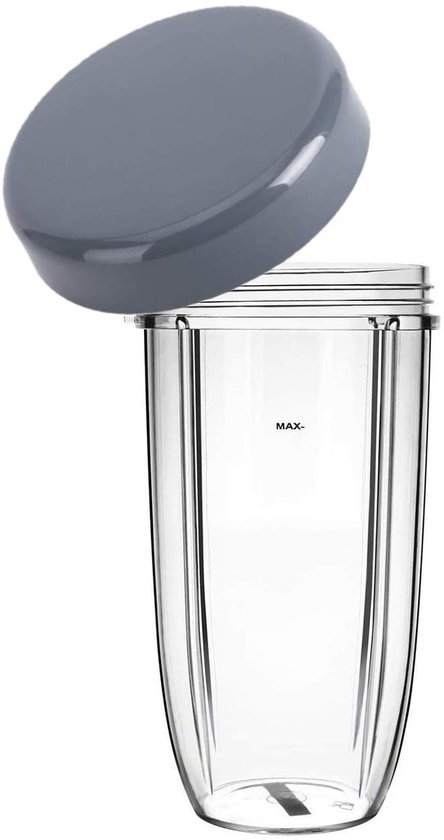 SnelShoppen - UTIZ 1000ml Kleine Kop met Platte Deksel voor Blender Juicer, Ideaal voor Nutribullet 600W 900W, Keuken Accessoire voor Smoothies, Sap e