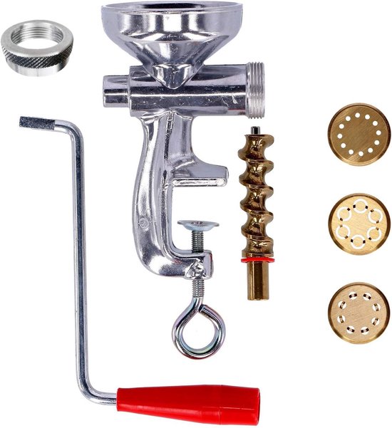 SnelShoppen - Versnoedelsmaker met 3 mallen voor spaghetti, macaroni en bucatini | Pastamaker van aluminium voor thuisgebruik | Keukenaccessoire