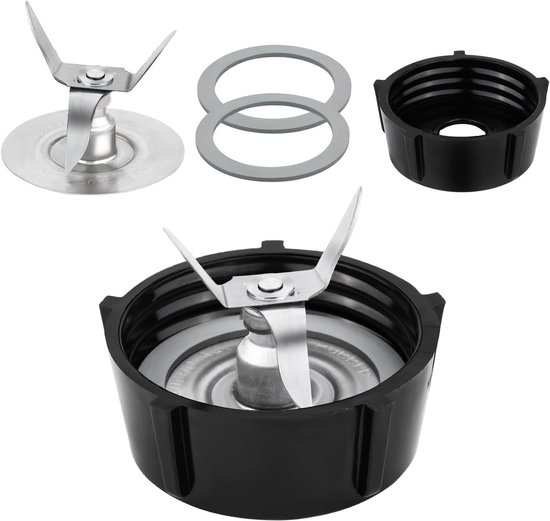 SnelShoppen - Vervangingsonderdelen voor Blender - Oster Blender Mes met Potdeksel en 2 Rubber O-Ringen - Geschikt voor Osterizer Blenders Accessoires
